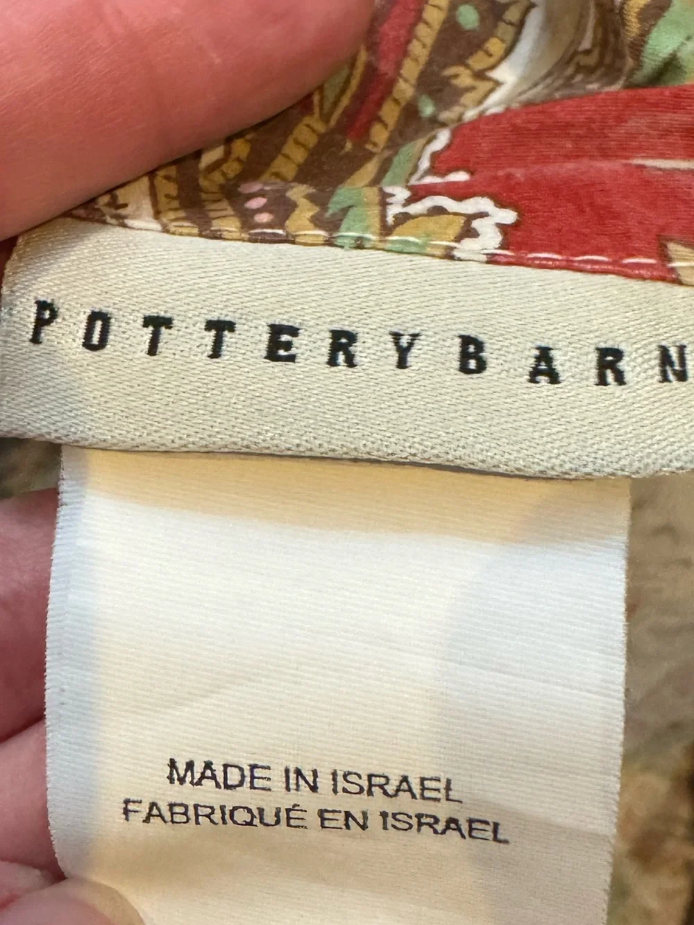 Pottery Barn Charlie Paisley Organic Percale Duvet Cover - Full/Queen